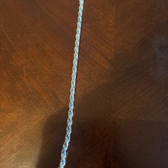 Sterling Silver Italian 925 Twisted Rope Chain Bracelet Italy - Picture 10 of 10